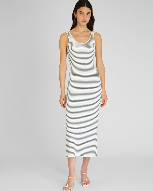 club monaco Striped Sweater Tank Maxi Dress Antique White
