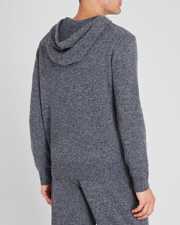 Club Monaco Wool Cashmere Blend Pullover Hoodie Black