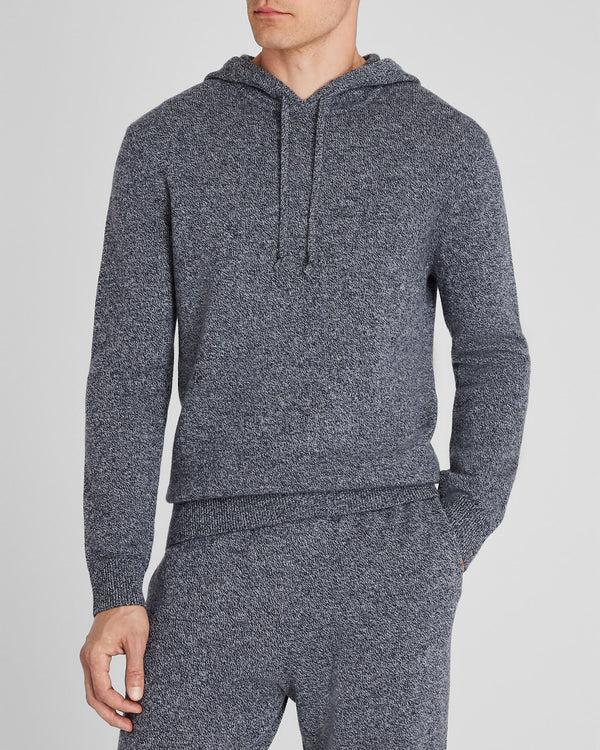 club monaco Wool Cashmere Blend Pullover Hoodie Black
