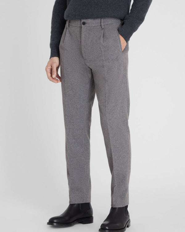 Club Monaco Wool Hybrid Elasticated Trouser Medium Heather Grey