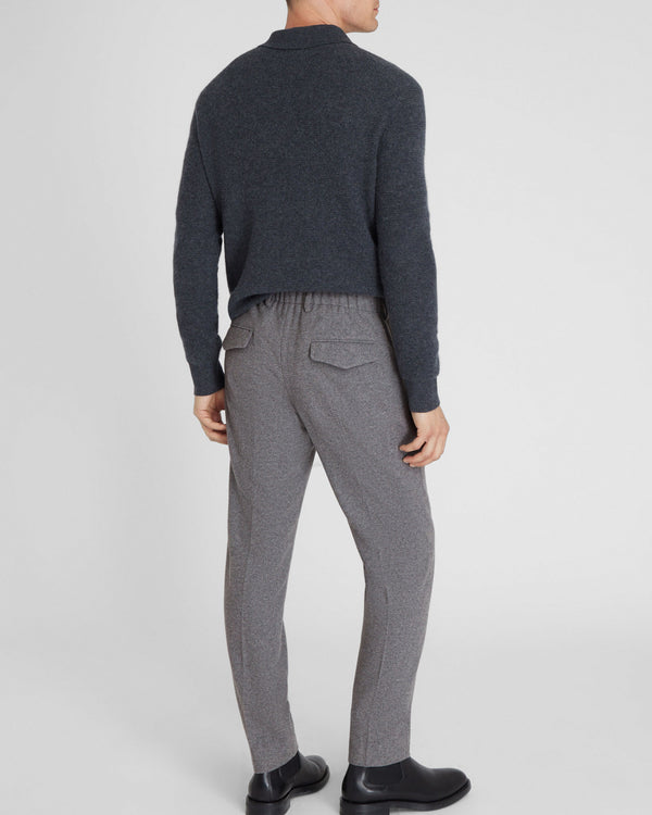 Club Monaco Wool Hybrid Elasticated Trouser Medium Heather Grey