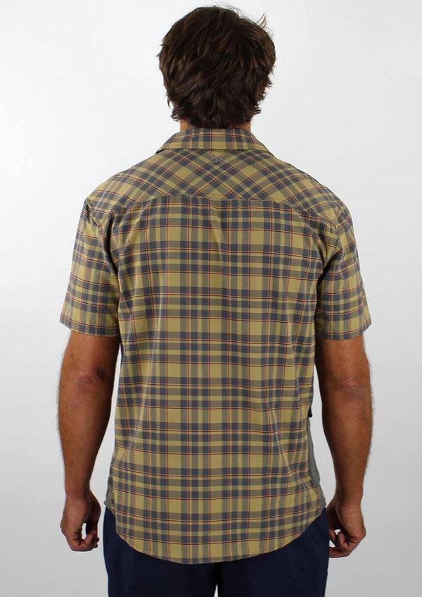 Club Ride Men's Detour Shirt Khaki Cayenne Plaid