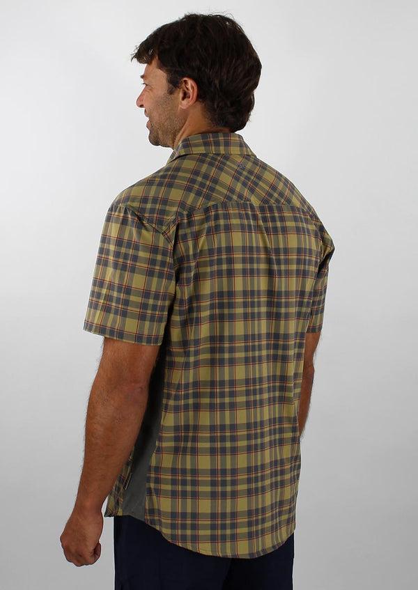 Club Ride Men's Detour Shirt Khaki Cayenne Plaid