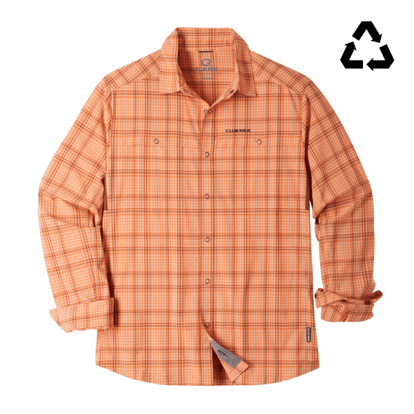 club ride Men's Quest Long Shirt Orange Spice