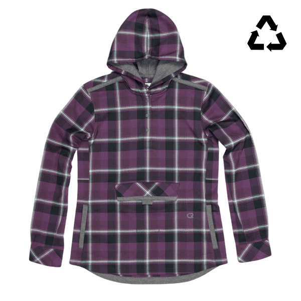 club ride Women's Pop Over Hoody Blackened Purple