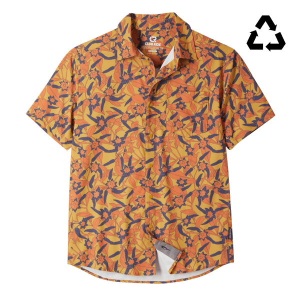 club ride Men's Detour Chili Print Shirt Spicy Cayenne