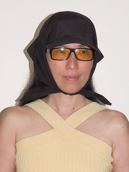 Clyde Brimmed Scarf In Black