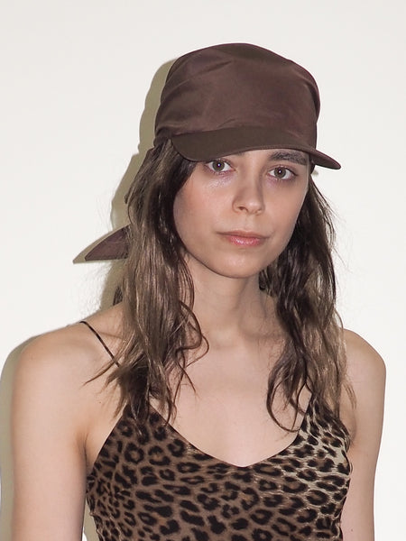 Clyde Brimmed Scarf In Brown