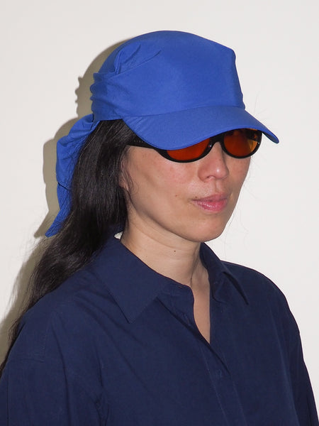 Clyde Brimmed Scarf In True Blue