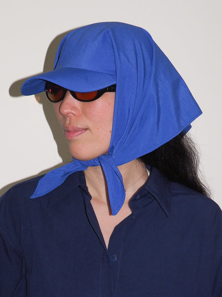 Clyde Brimmed Scarf In True Blue