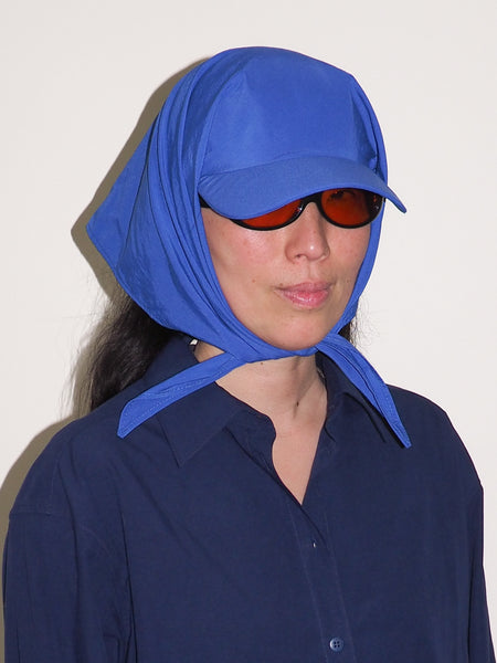 clyde Brimmed Scarf in True Blue