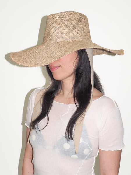 clyde Caro Hat w. Neck Shade in Seagrass