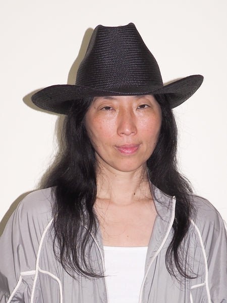 Clyde Cowboy Hat In Black Toquilla Straw