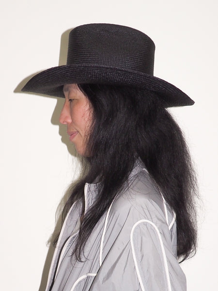 Clyde Cowboy Hat In Black Toquilla Straw