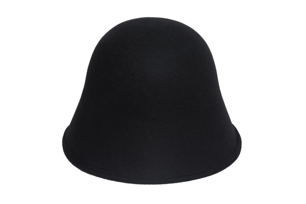 Clyde Crown Hat In Black Wool