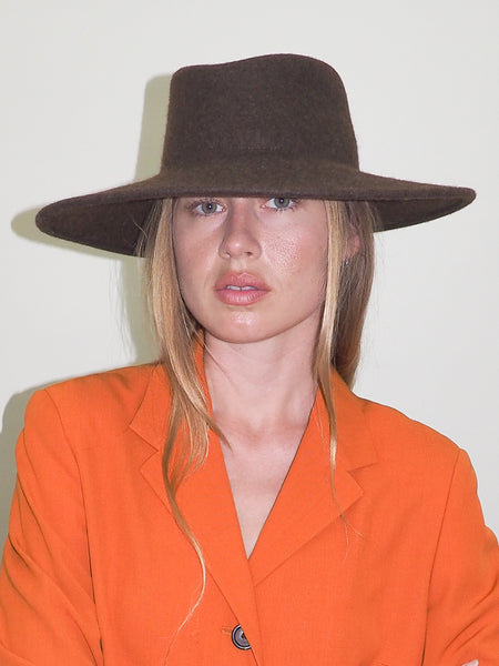 clyde Dai Hat in Brown Melange Wool