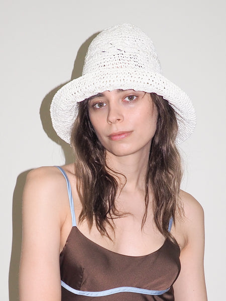 clyde Lace Bell Hat in Cloud