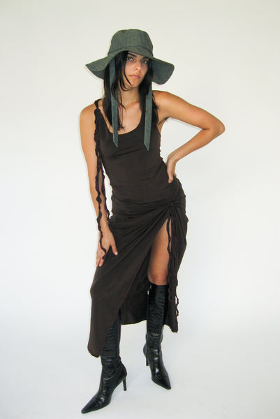 Clyde Len Hat In Yellow Indigo Denim