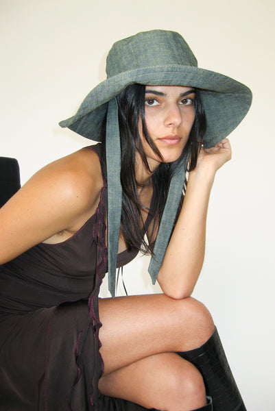 clyde Len Hat in Yellow Indigo Denim