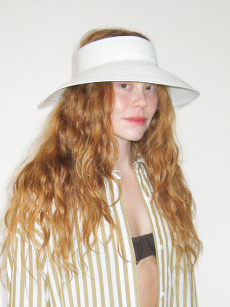 clyde Pluto Visor in Cloud Toquilla Straw
