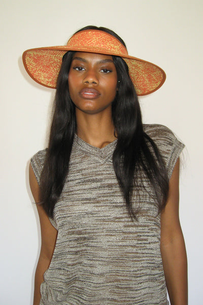 Clyde Pluto Visor In Mars Toquilla Straw