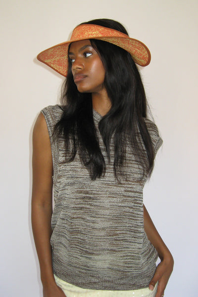 Clyde Pluto Visor In Mars Toquilla Straw