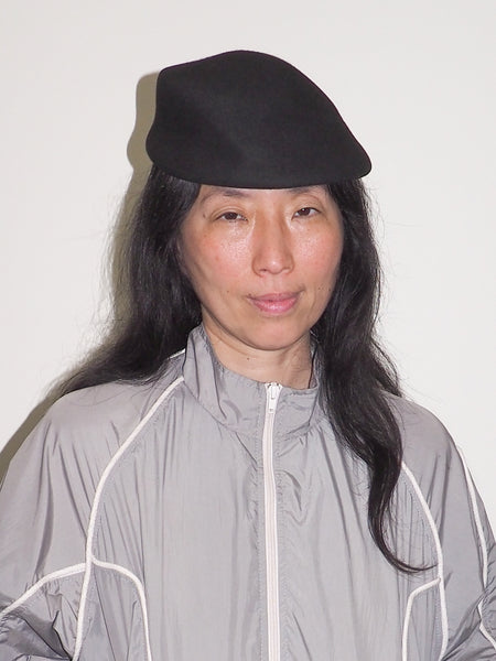 clyde Sazy Beret in Black Wool