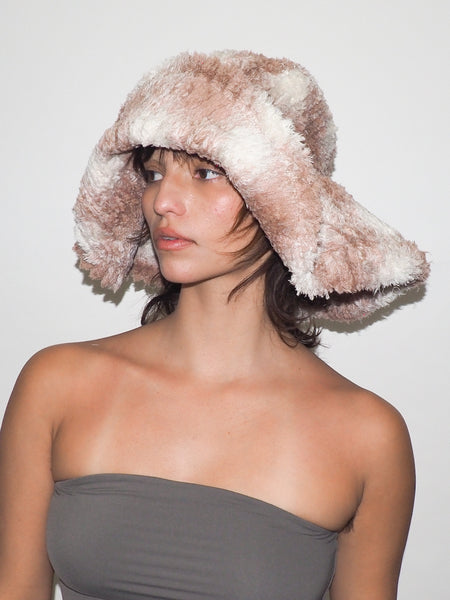 clyde Collina Strada x Clyde Mala Hat in Peach Plaid