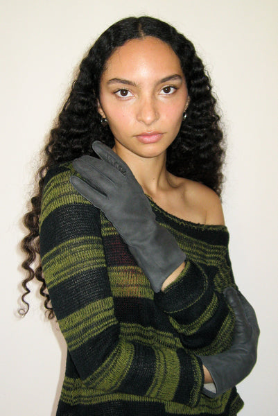 Clyde Raw Seam Classic Gloves In Distressed Charcoal