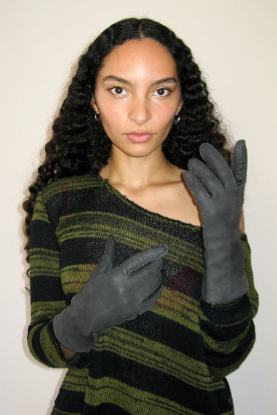 clyde Raw Seam Classic Gloves in Distressed Charcoal