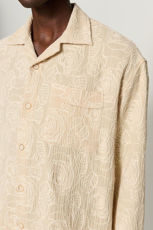 Cmmn Swdn Akito Embroidered Shirt Cream