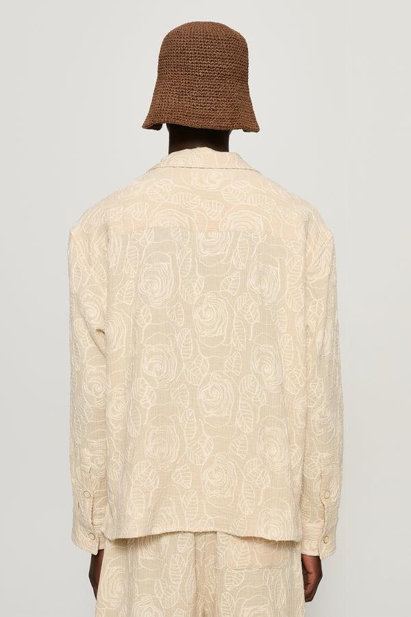 Cmmn Swdn Akito Embroidered Shirt Cream