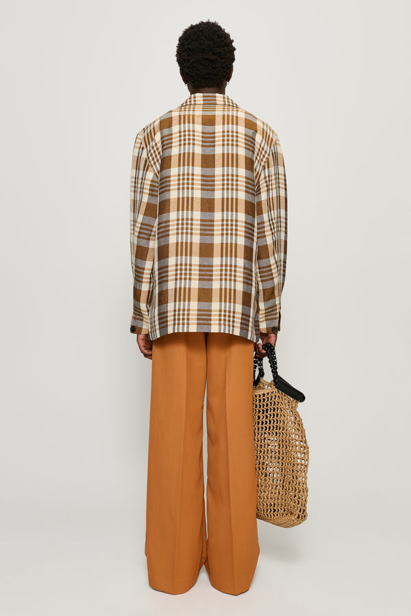 Cmmn Swdn Amor Painters Jacket Brown Check