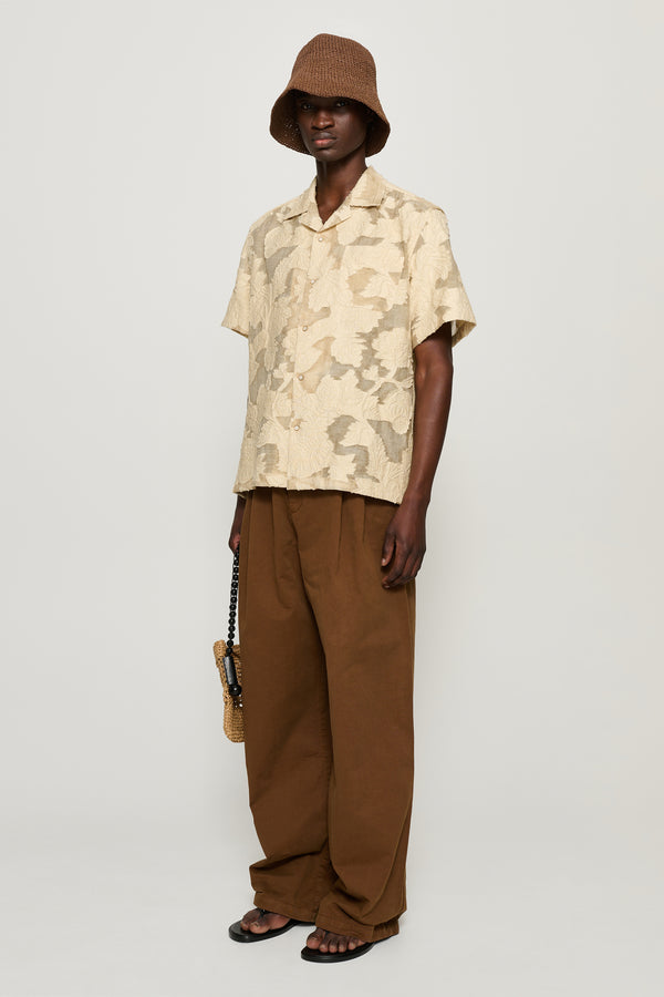 Cmmn Swdn Chino Elasticated Trousers Brown