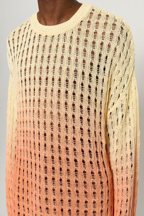 Cmmn Swdn Daron Open Knit Sweater Ecru Blush