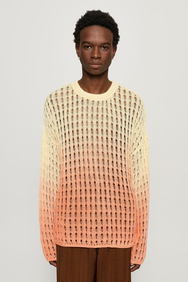 Cmmn Swdn Daron Open Knit Sweater Ecru Blush