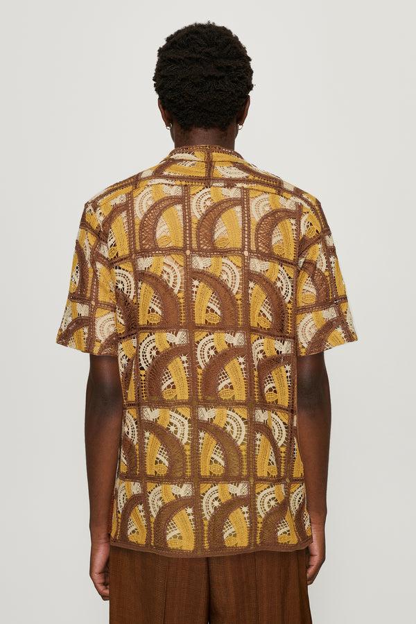Cmmn Swdn Duane Crochet Shirt Brown