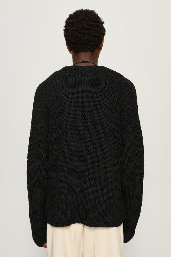 Cmmn Swdn Eldar Tape Knit Cardigan Black