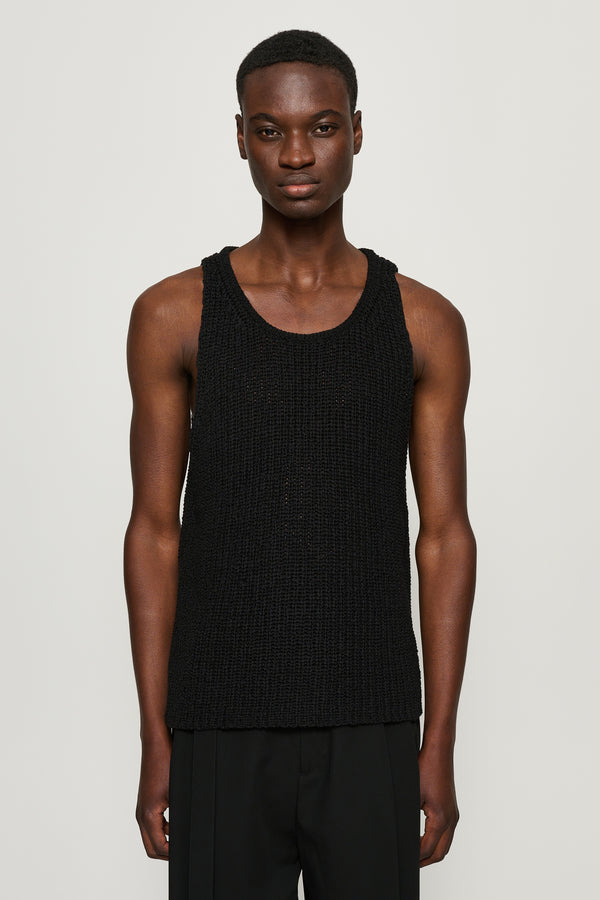 cmmn swdn Eli Tape Knit Tank Black