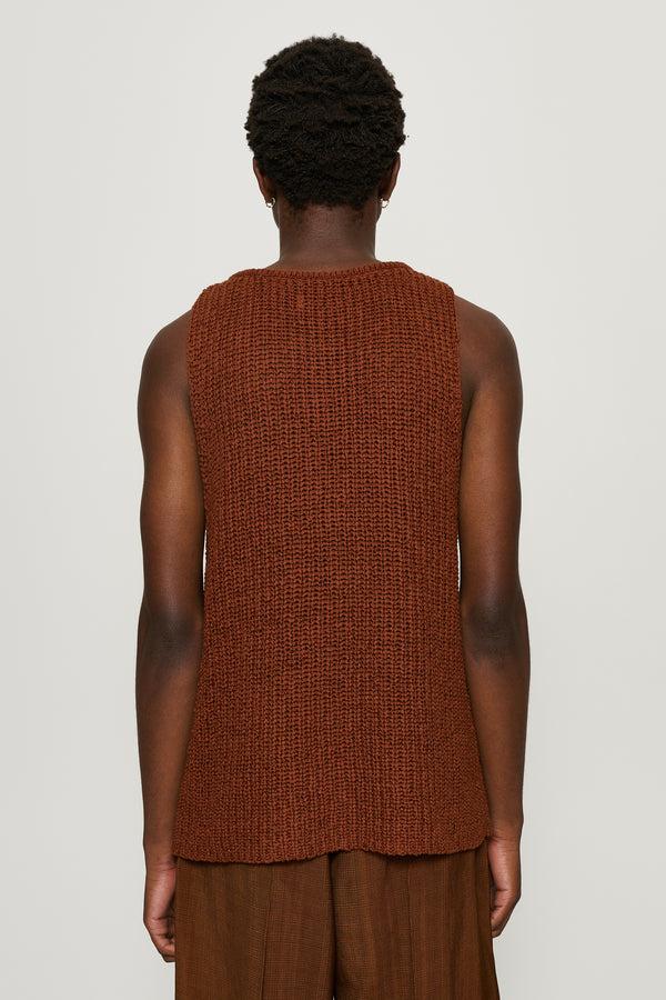 Cmmn Swdn Eli Tape Knit Tank Brown