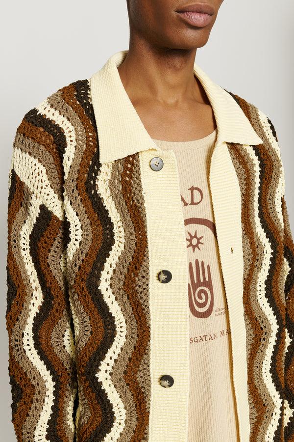Cmmn Swdn Elmer Crochet Cardigan Brown