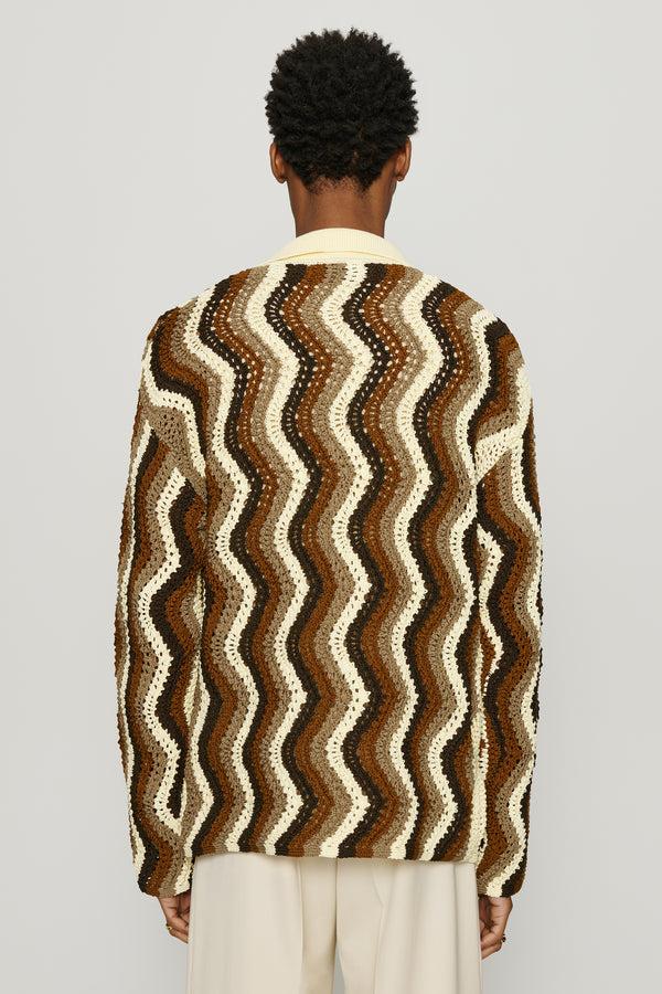 Cmmn Swdn Elmer Crochet Cardigan Brown