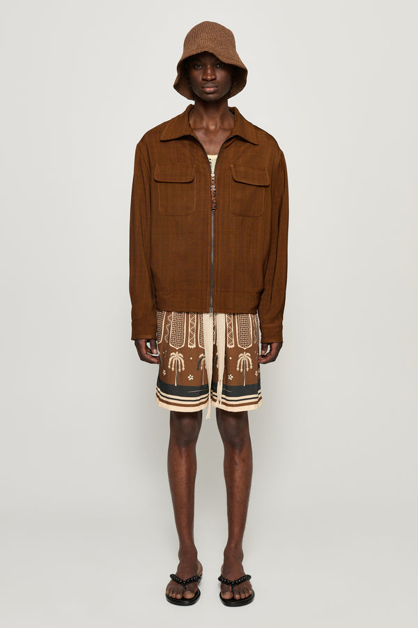 cmmn swdn Isola Blouson Jacket Brown