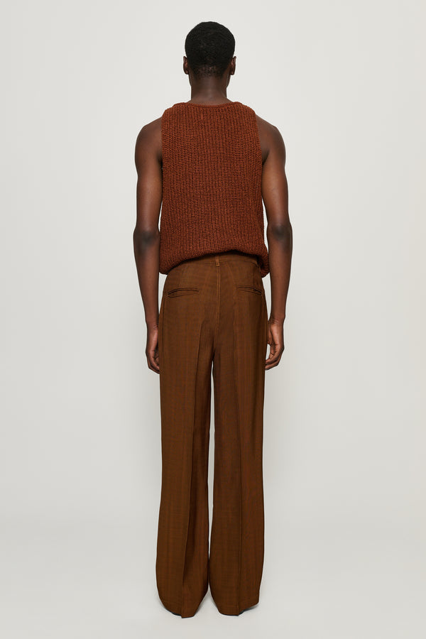 Cmmn Swdn Jackson Wide Straight-Leg Trousers Brown