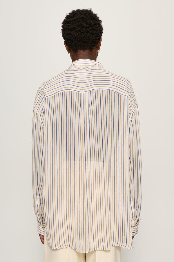 Cmmn Swdn Kai Sheer Shirt Blue Stripe