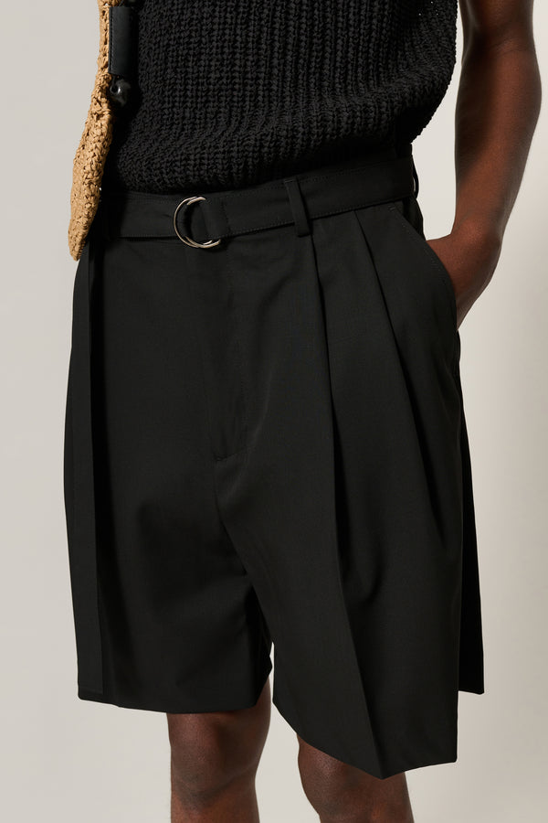 Cmmn Swdn Marshall Pleated Shorts Black