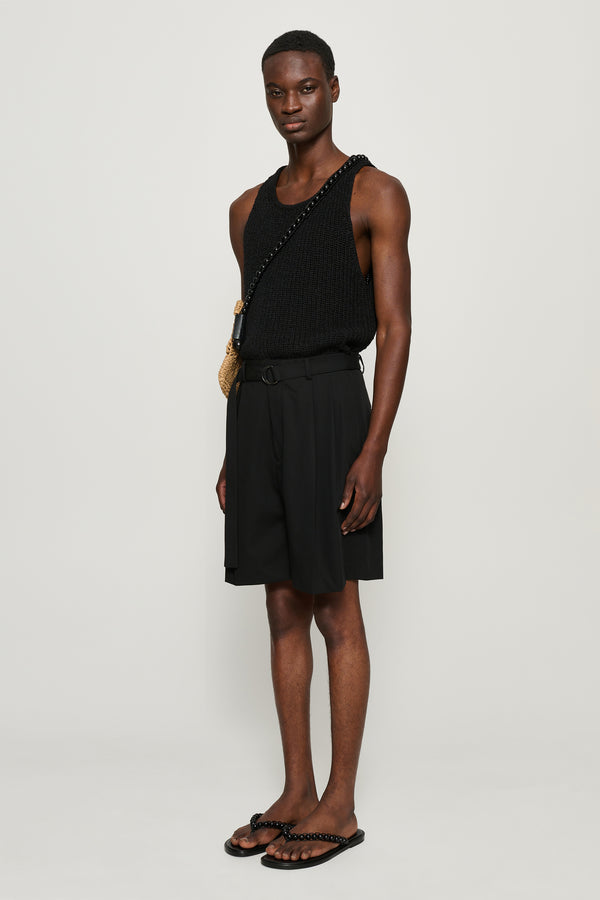 Cmmn Swdn Marshall Pleated Shorts Black
