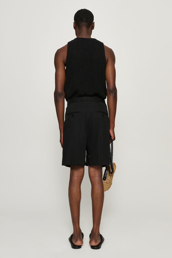 Cmmn Swdn Marshall Pleated Shorts Black