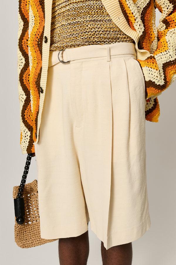 Cmmn Swdn Marshall Pleated Shorts Cream