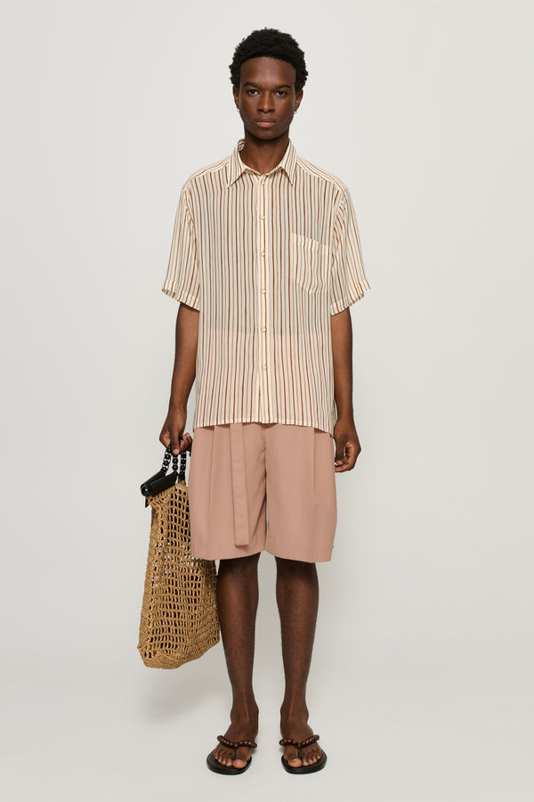 cmmn swdn Marshall Pleated Shorts Dusty pink